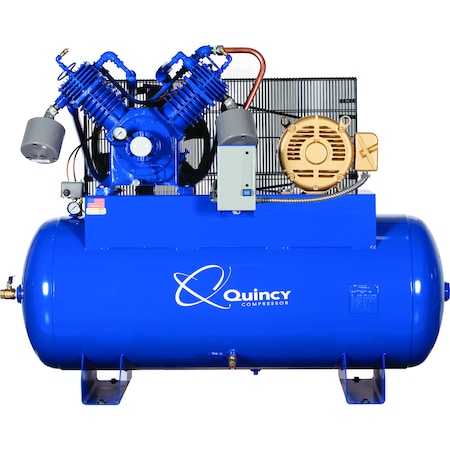 Quincy Compressor 10 HP Two Stage-QP PRO (Prsr Lubricated)-w/Mag Starter, 3103DS12HCA23 5103DS12HCA23